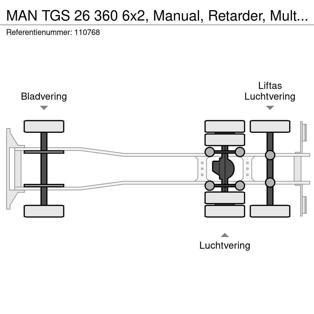 MAN TGS 26 360 6x2, Manual, Retarder, Multilift Camiones polibrazo