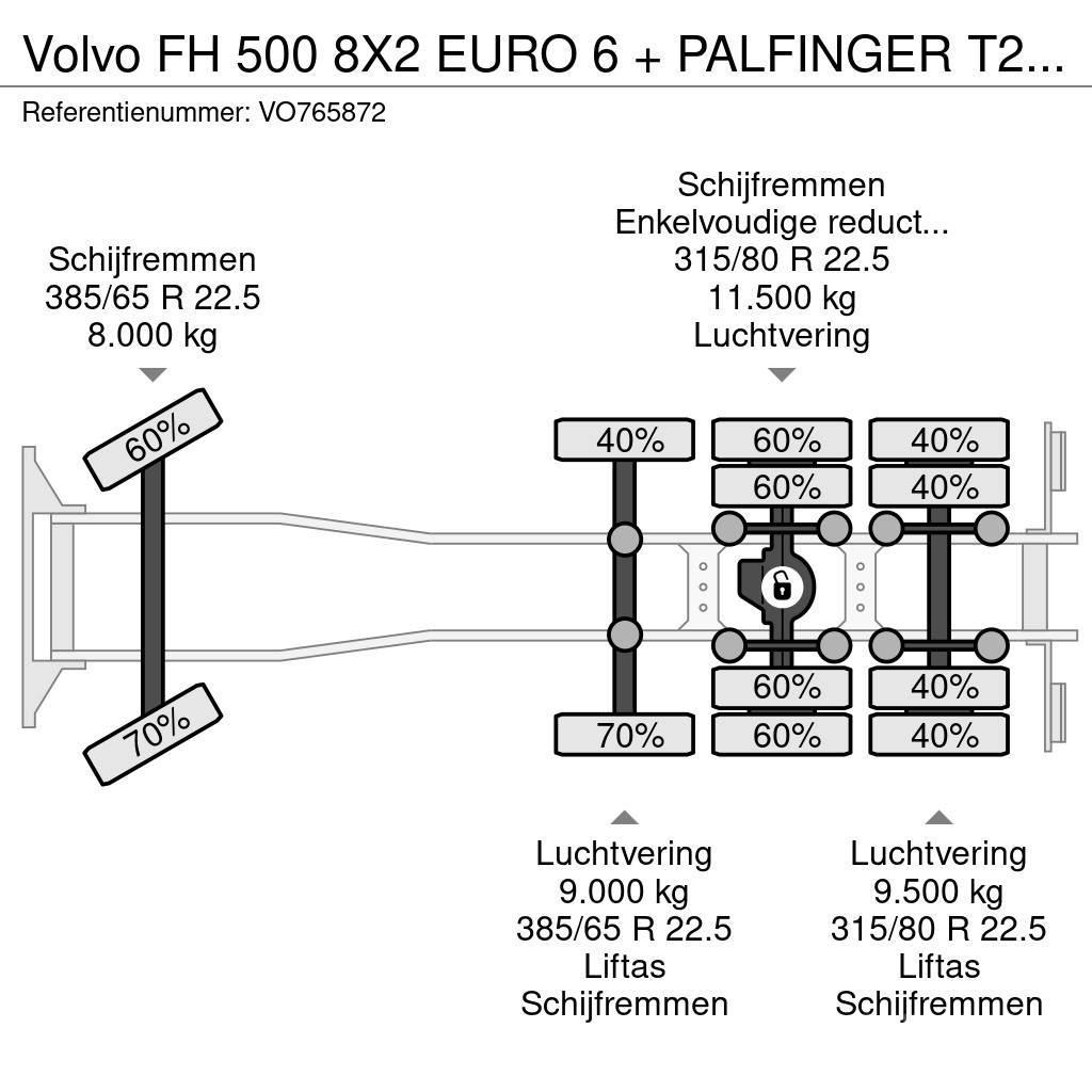 Volvo FH 500 8X2 EURO 6 + PALFINGER T22 HOOKLIFT Hook lift trucks
