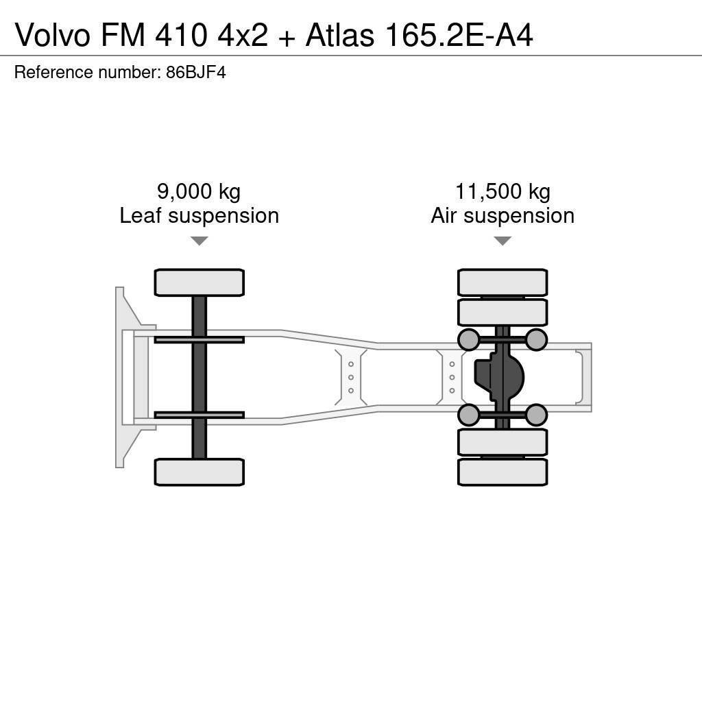 Volvo FM 410 4x2 + Atlas 165.2E-A4 Cabezas tractoras
