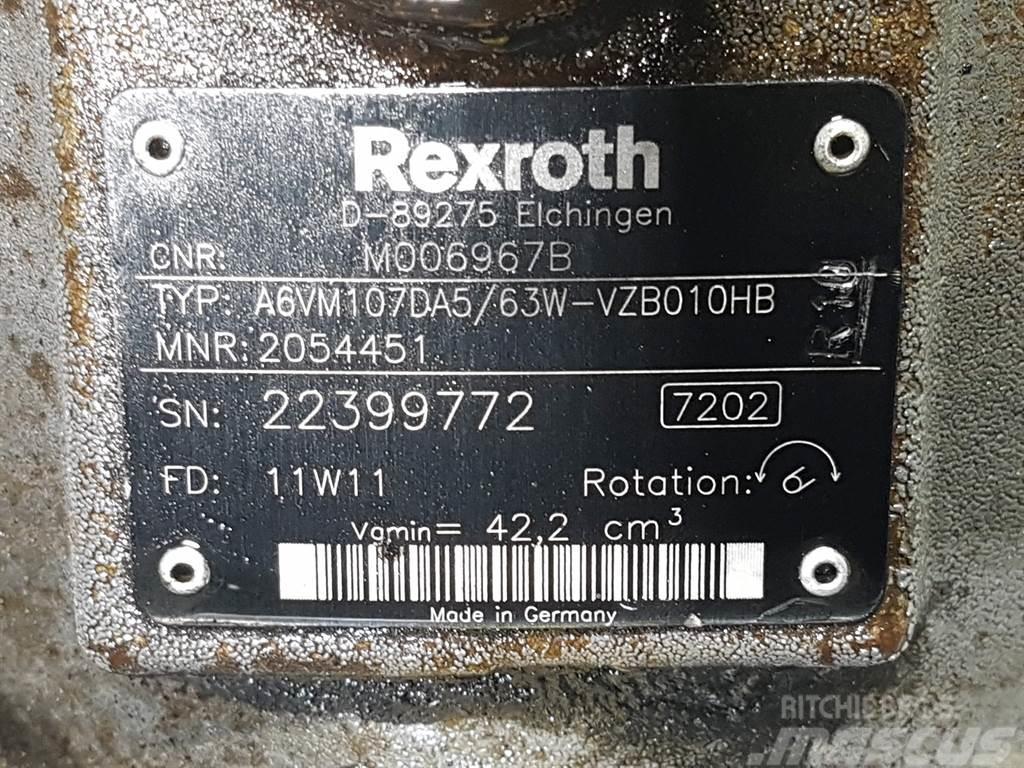 Rexroth A6VM107DA5/63W-R902054451-Drive motor/Fahrmotor Hidráulicos