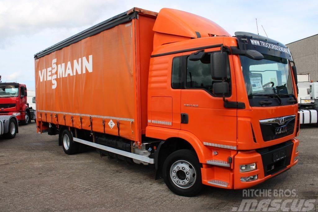 MAN TGM 12.250 + EURO 6 + manual + LIFT + BE apk 18-05 Camión con caja abierta