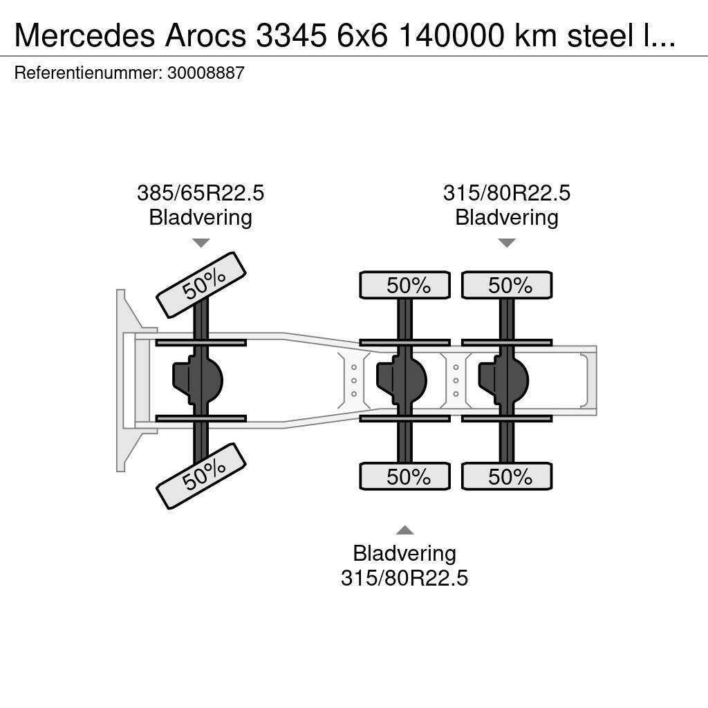 Mercedes-Benz Arocs 3345 6x6 140000 km steel lames Cabezas tractoras