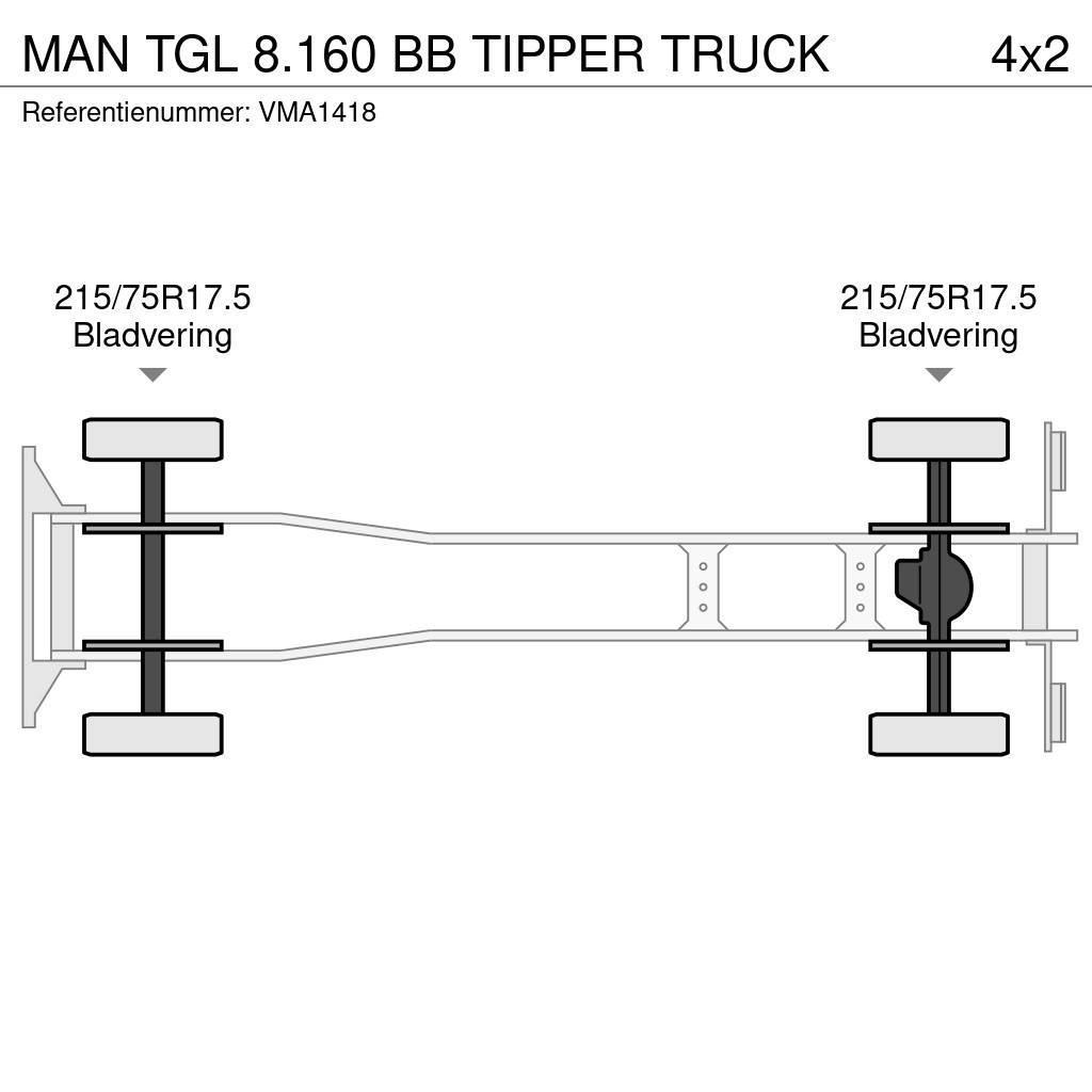 MAN TGL 8.160 BB TIPPER TRUCK Camiones bañeras basculantes o volquetes