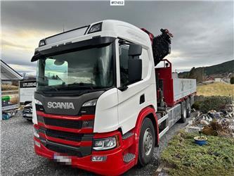 Scania P500 6x2 Crane truck w/ HMF 4020 crane w/ pallet f