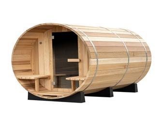  8 ft Barrel Sauna Kit and Wood ...