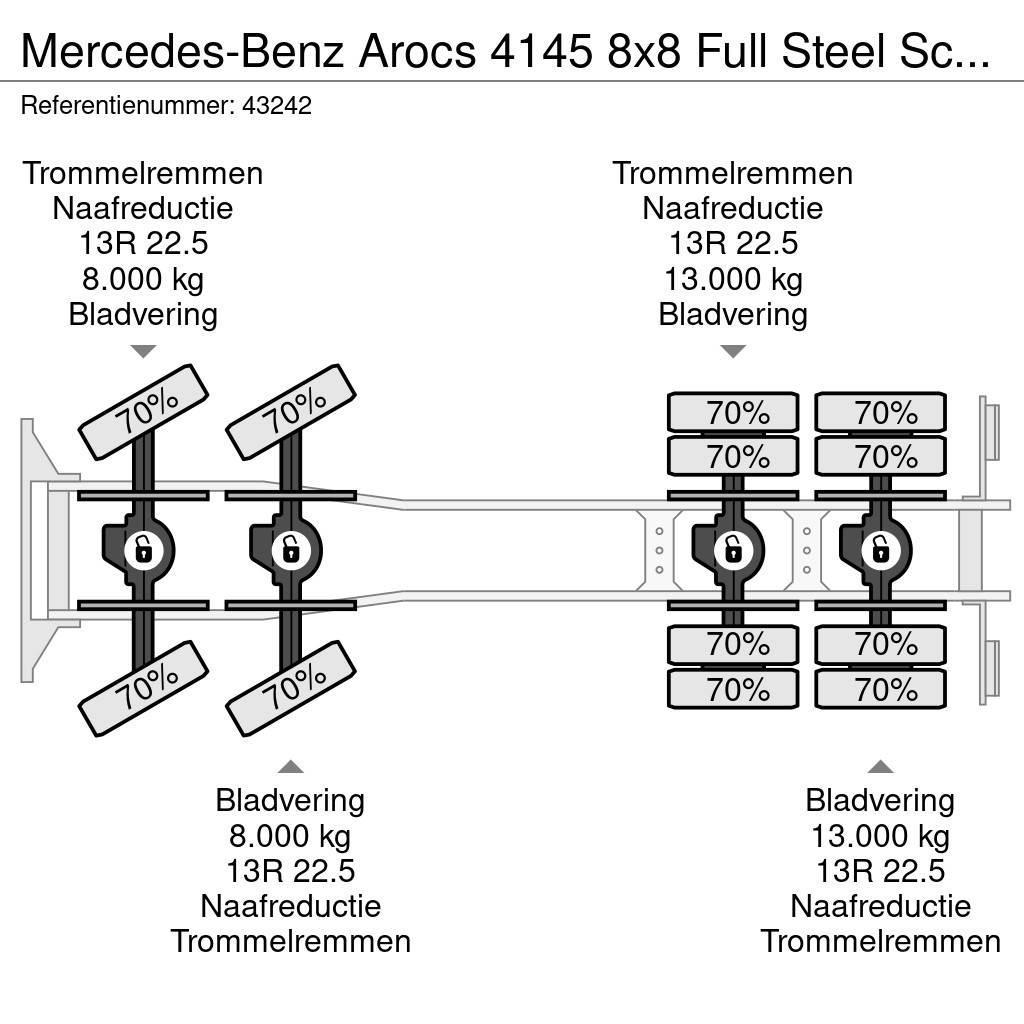Mercedes-Benz Arocs 4145 8x8 Full Steel Schmitz 24 m³ kipper Tipper trucks