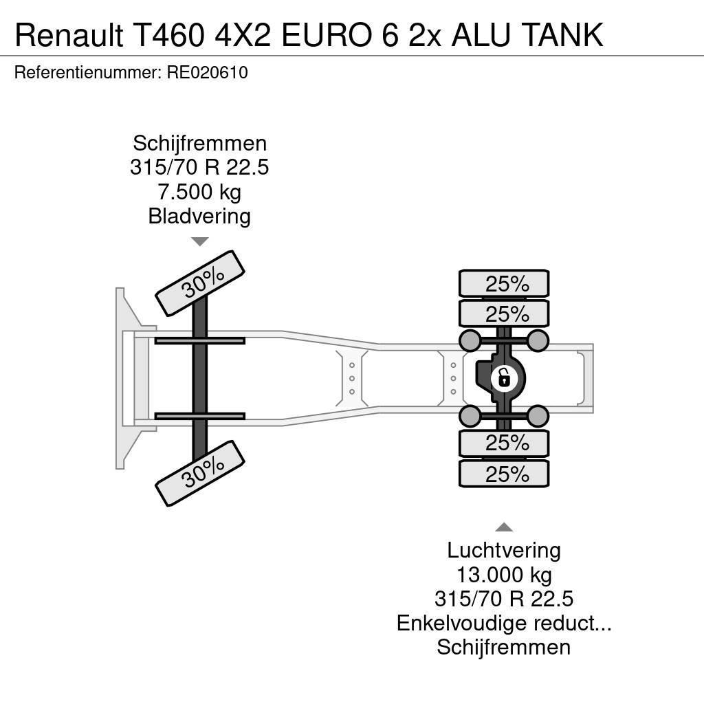 Renault T460 4X2 EURO 6 2x ALU TANK Tractor Units