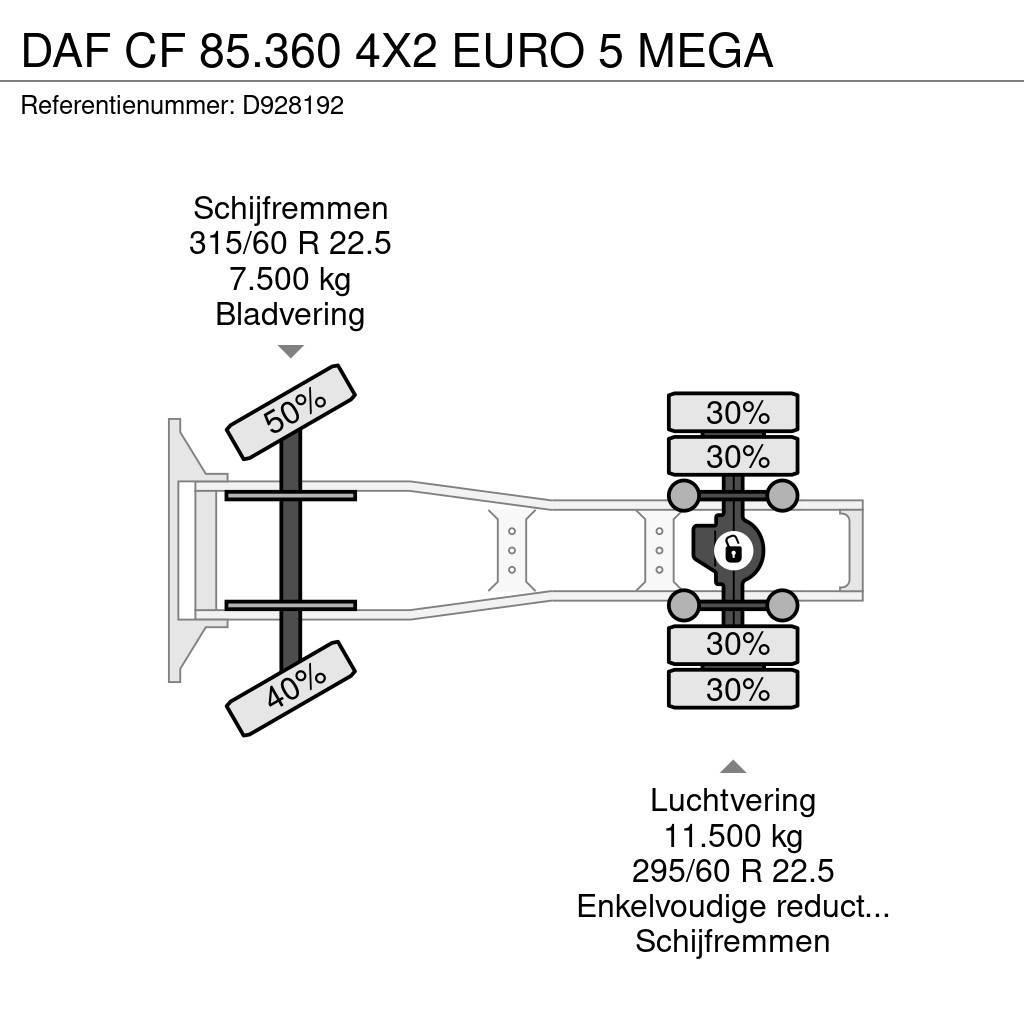 DAF CF 85.360 4X2 EURO 5 MEGA Tractor Units