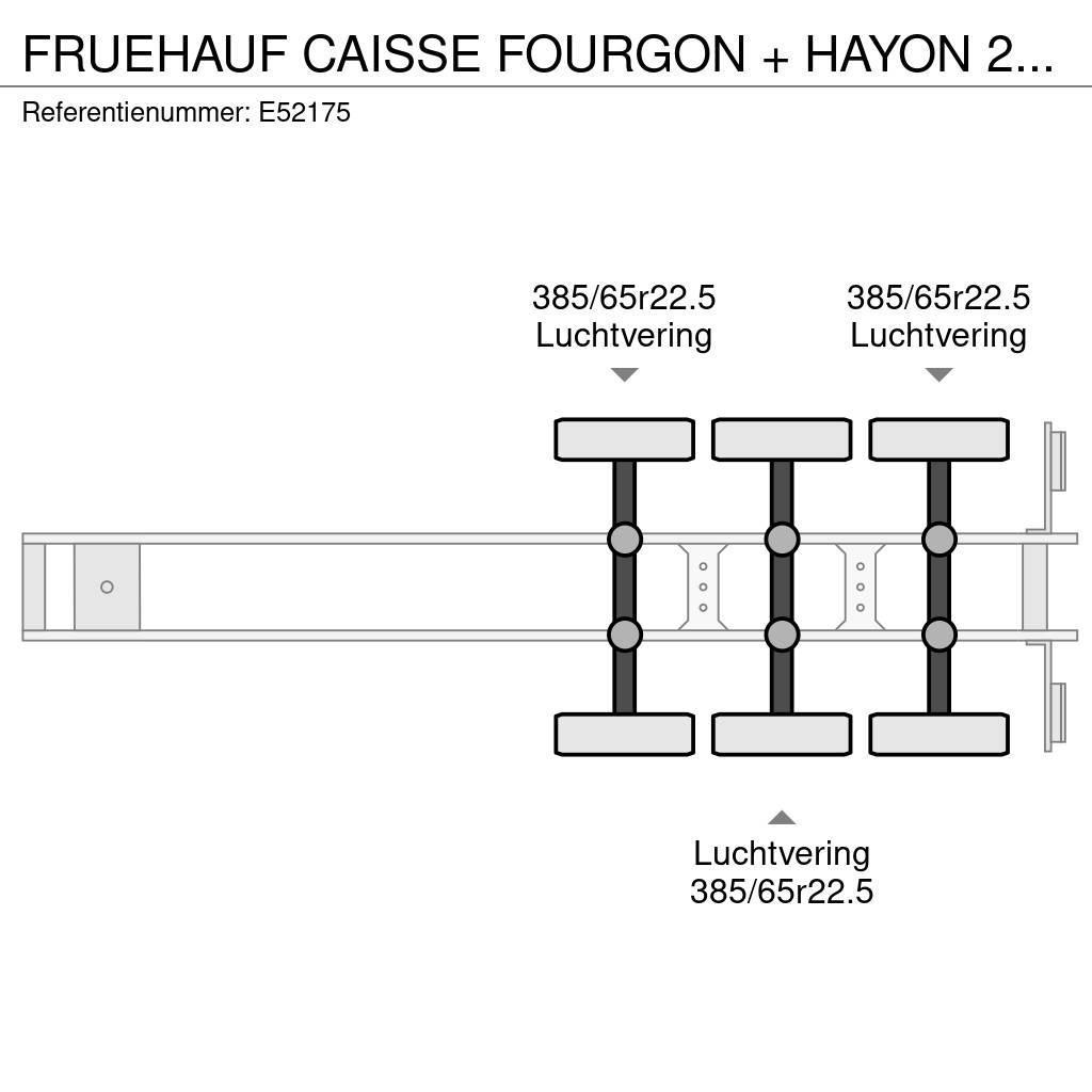 Fruehauf CAISSE FOURGON + HAYON 2500 KG (2017) Box body semi-trailers