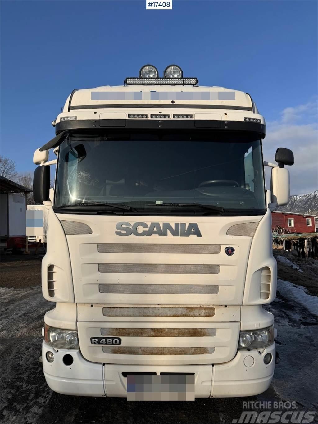 Scania R480 6x2 box truck w/ rear lift Box body trucks