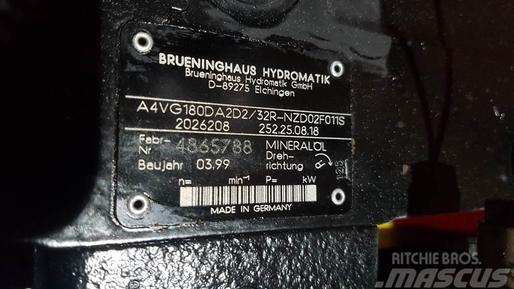Brueninghaus Hydromatik A4VG180DA2D2/32R - Drive pump/Fahrpumpe/Rijpomp Hydraulics