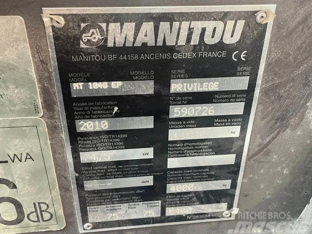 Manitou MT 1840 | 18 METER | 4 TON | HYDRAULICS IN BOOM BR Telescopic handlers