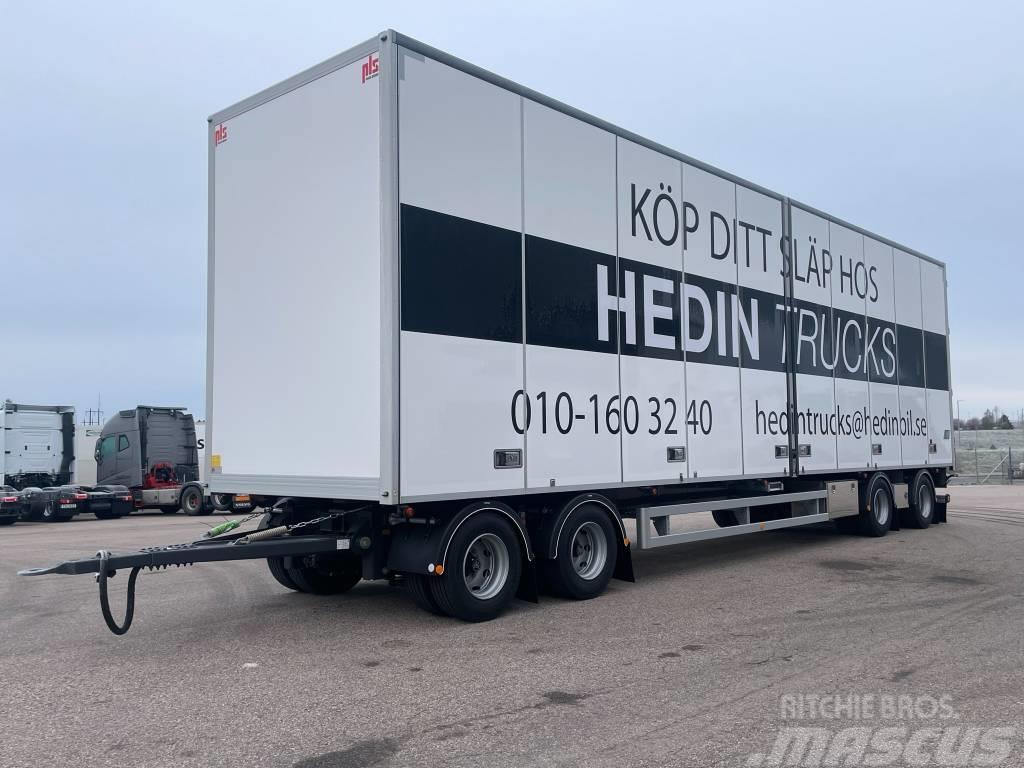 PLS Skåpsläp 38t 4-axl (Omgående leverans) Box body trailers