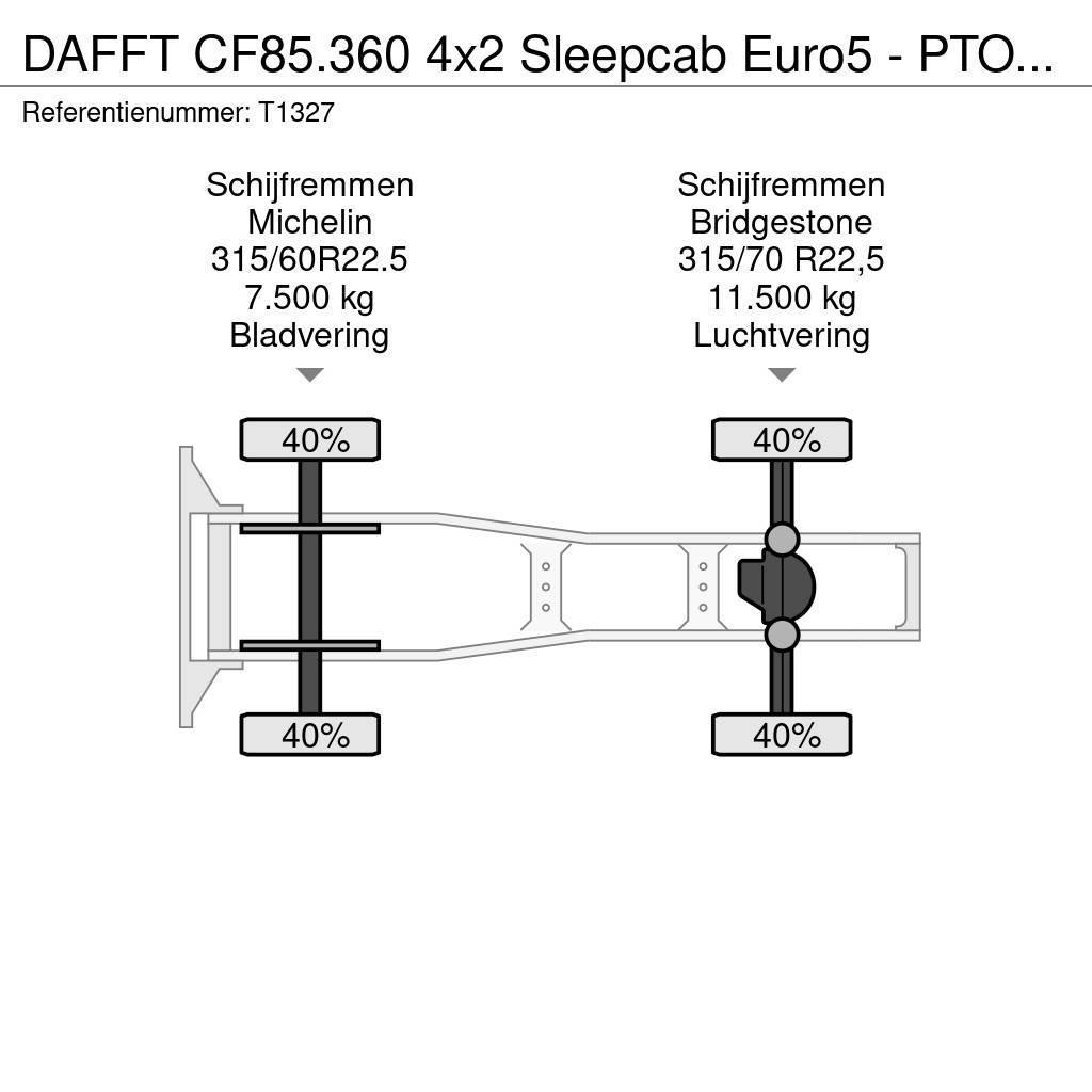 DAF FT CF85.360 4x2 Sleepcab Euro5 - PTO Prep - 3-Spaa Tractor Units
