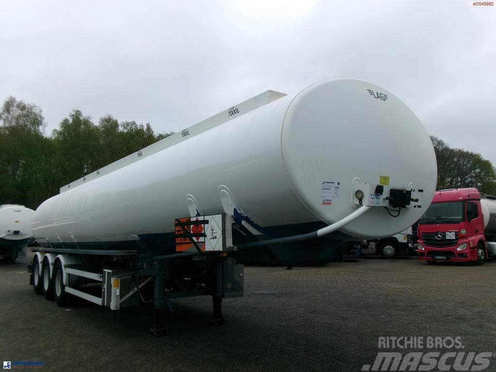 LAG Fuel tank alu 42 m3 / 6 comp + pump Tanker semi-trailers