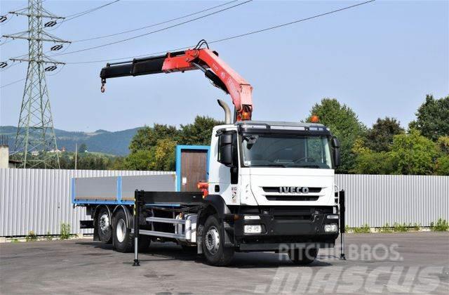 Iveco Stralis 310 PRITSCHE 7,05m +KRAN +FUNK Crane trucks