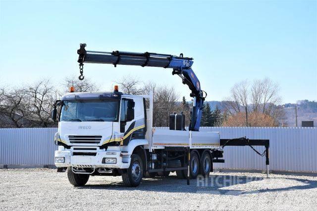 Iveco TRAKKER 410 Pritsche 7,00m * KRAN * FUNK / 6x4 Crane trucks