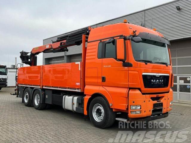 MAN TG-X 26.480 6x2-2 LL Pritsche Heckkran 4xhydr.Au Crane trucks
