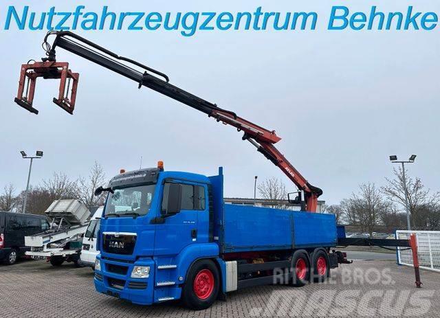 MAN TGS 26.400 LL/ Baustoff/ Atlas 210.2/11m=1.7t Crane trucks