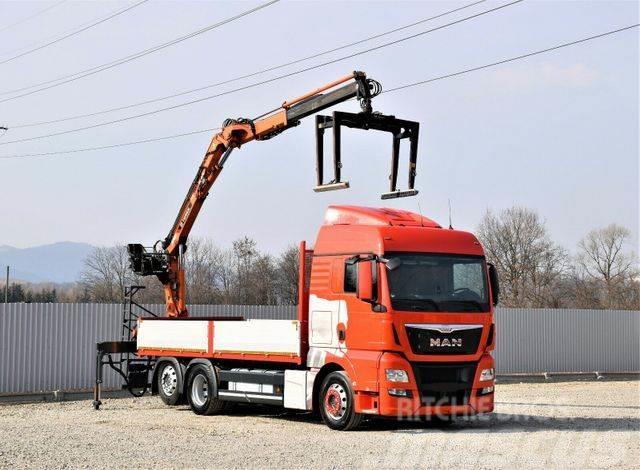 MAN TGX 26.440 Pritsche 6,60 m*TEREX 135.2-A11 Crane trucks