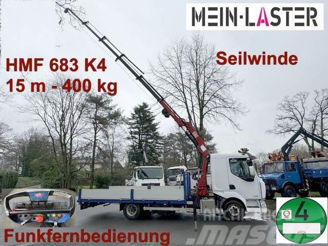Renault Midlum 220 HMF 683 K4 15m-400 Kg Funk Seilwinde Crane trucks