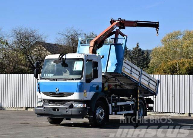 Renault MIDLUM 270 DXI *TIPPER 3,50m *PK 8501-K/FUNK Crane trucks