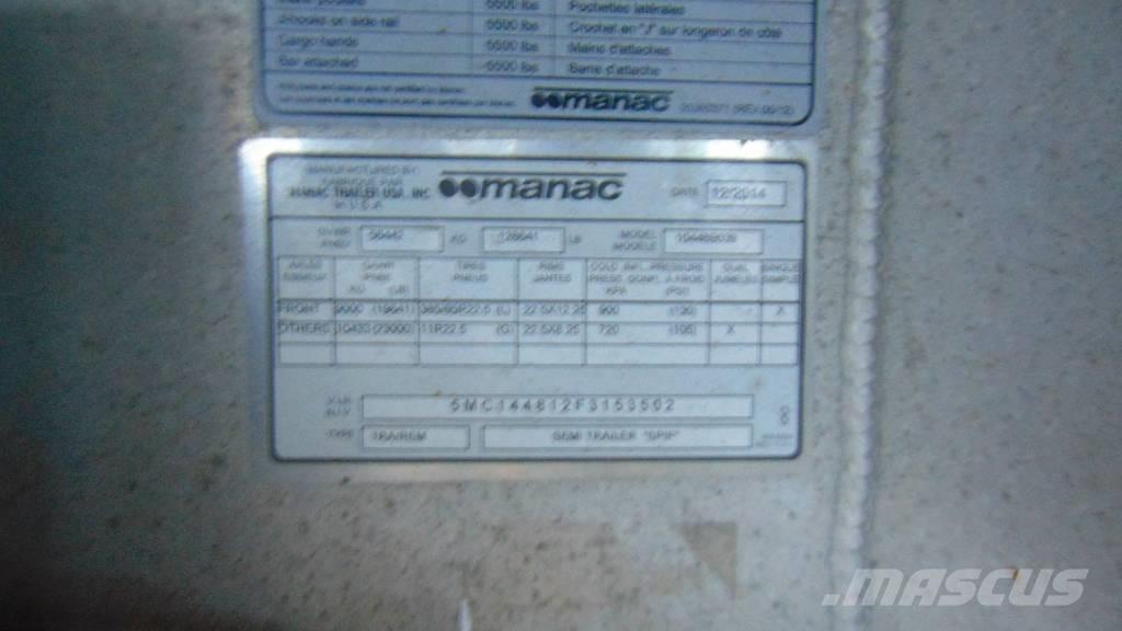 Manac Flatbed Plataforma plana/laterales abatibles