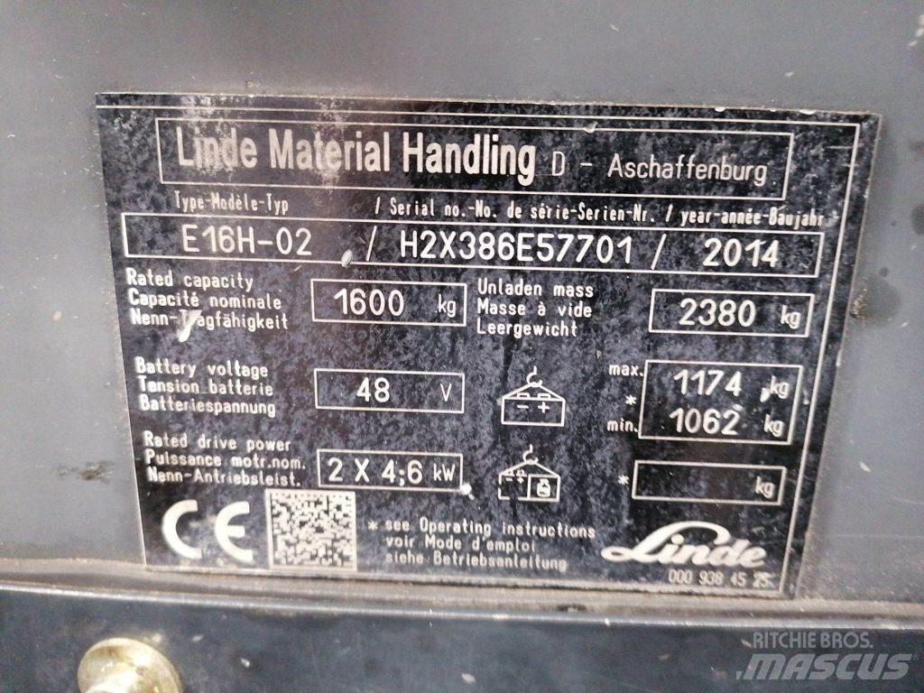 Linde E16H-02 Carretillas de horquilla eléctrica