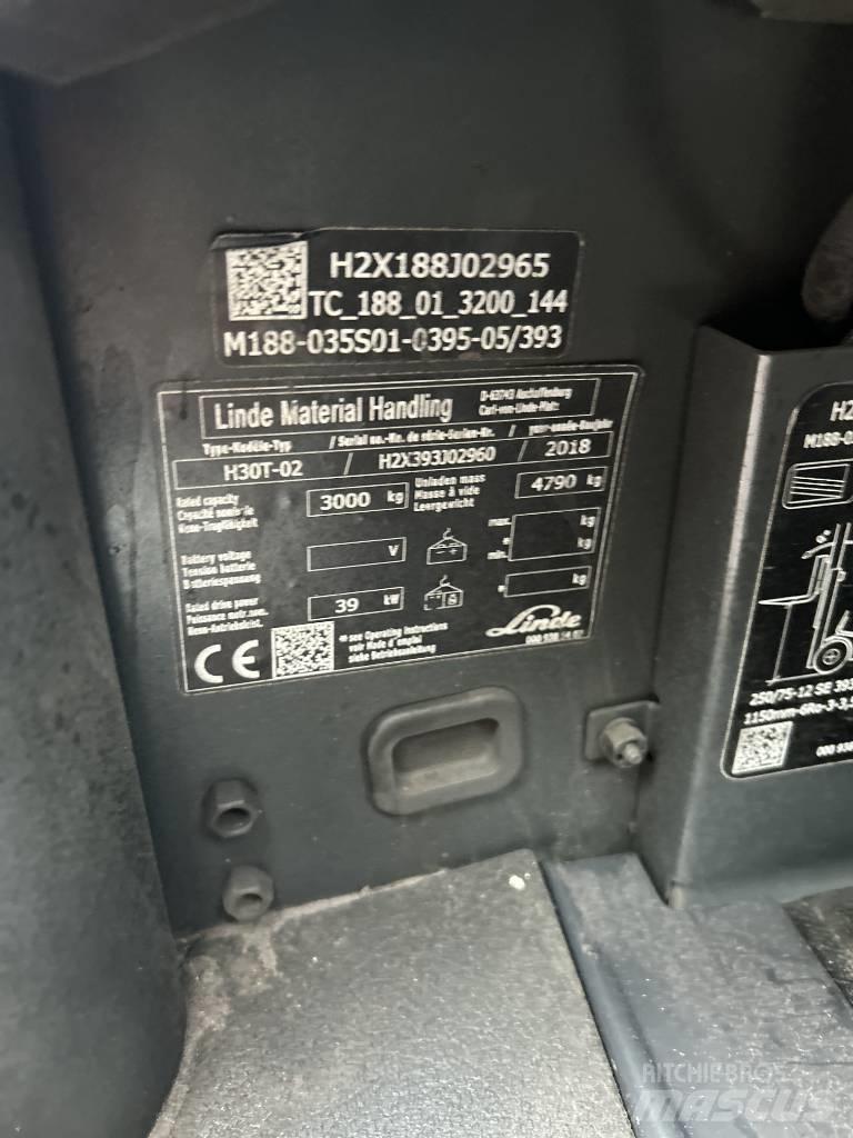 Linde H30T-02 Carretillas LPG