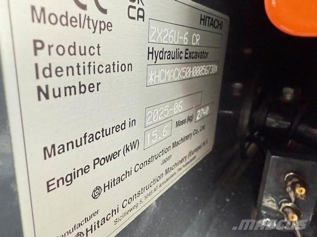 Hitachi ZX26 U-6 Mini excavadoras < 7t