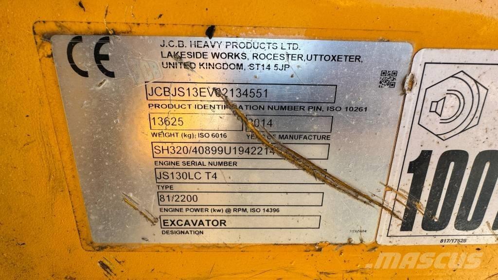JCB JS 130 LC Excavadoras de cadenas