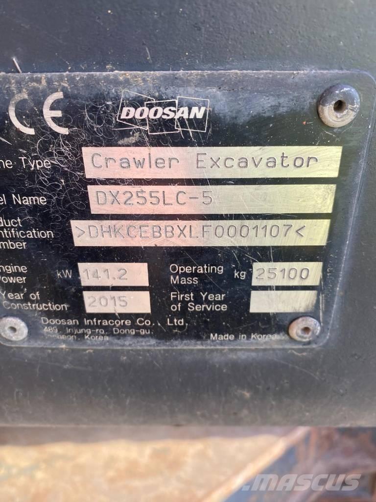 Doosan DX 255 LC-5 Excavadoras de cadenas