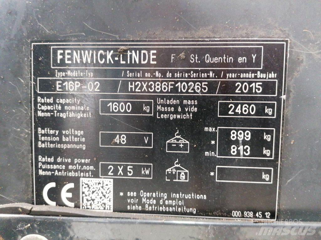 Linde E16P-02 Carretillas de horquilla eléctrica