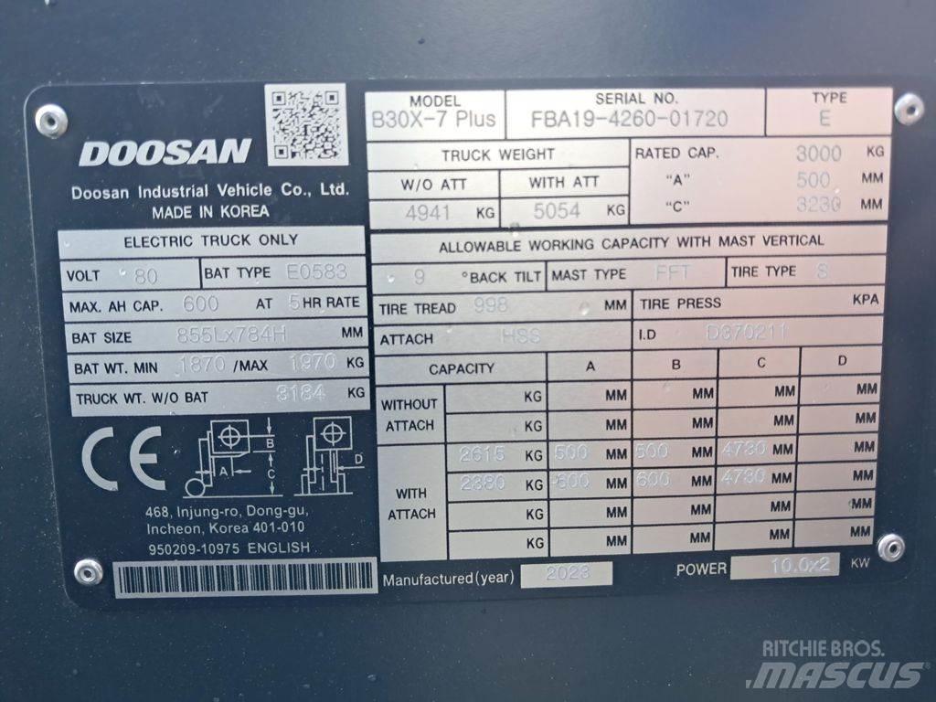 Doosan B30X-7 Plus Carretillas de horquilla eléctrica