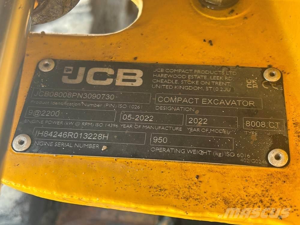 JCB MICRO 8008 Mini excavadoras < 7t