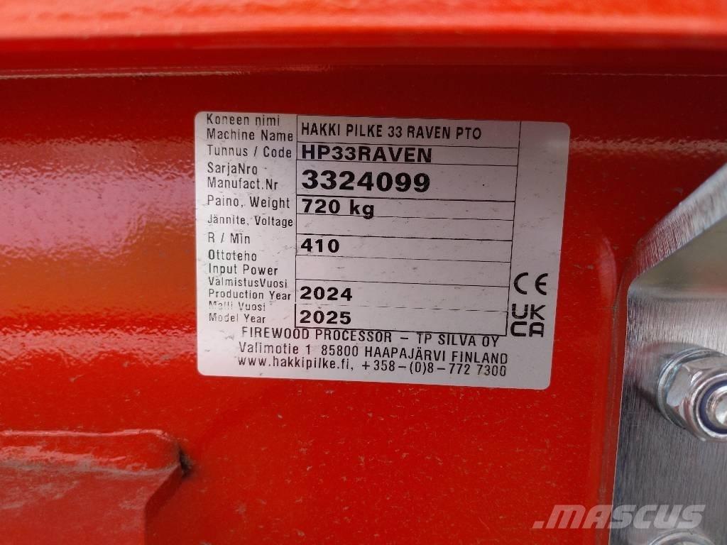 Hakki Pilke Raven 33 Procesadoras y cortadoras de leña
