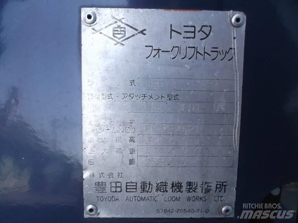 Toyota 3 FD 14 Carretillas diesel