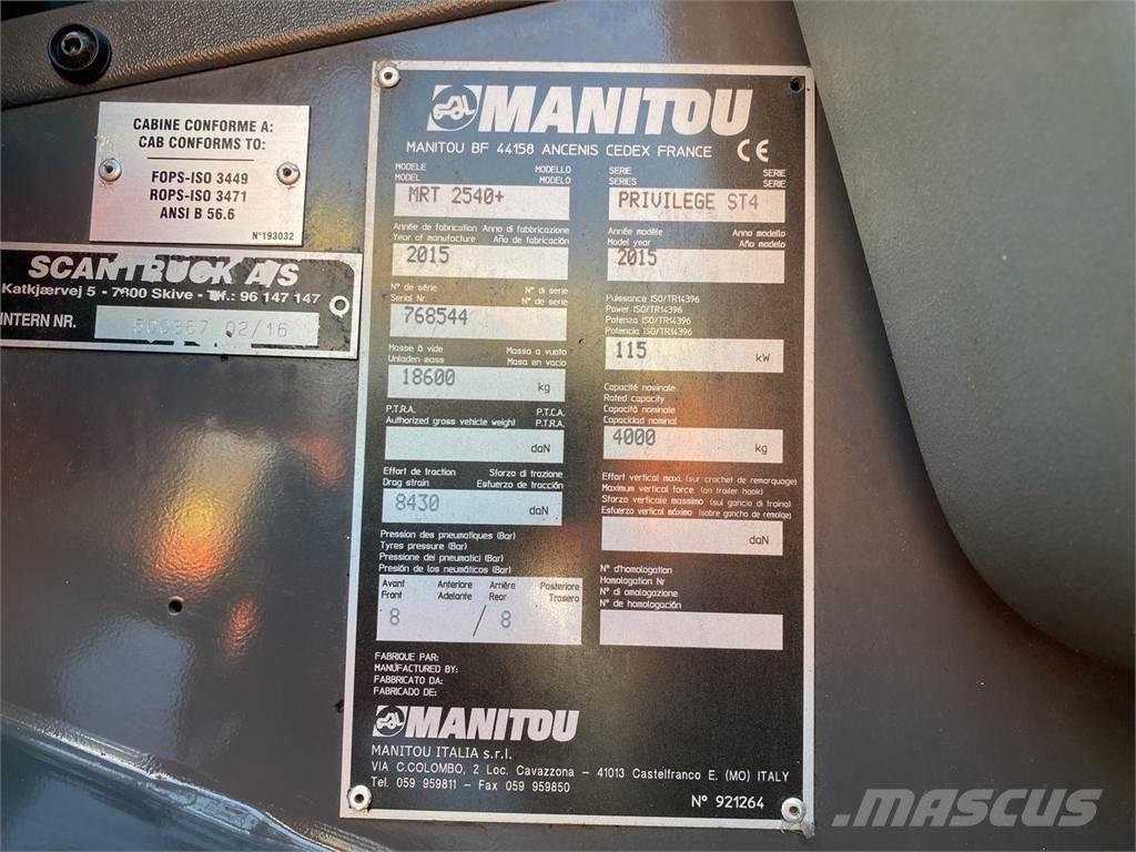 Manitou MRT2540MS Carretillas telescópicas