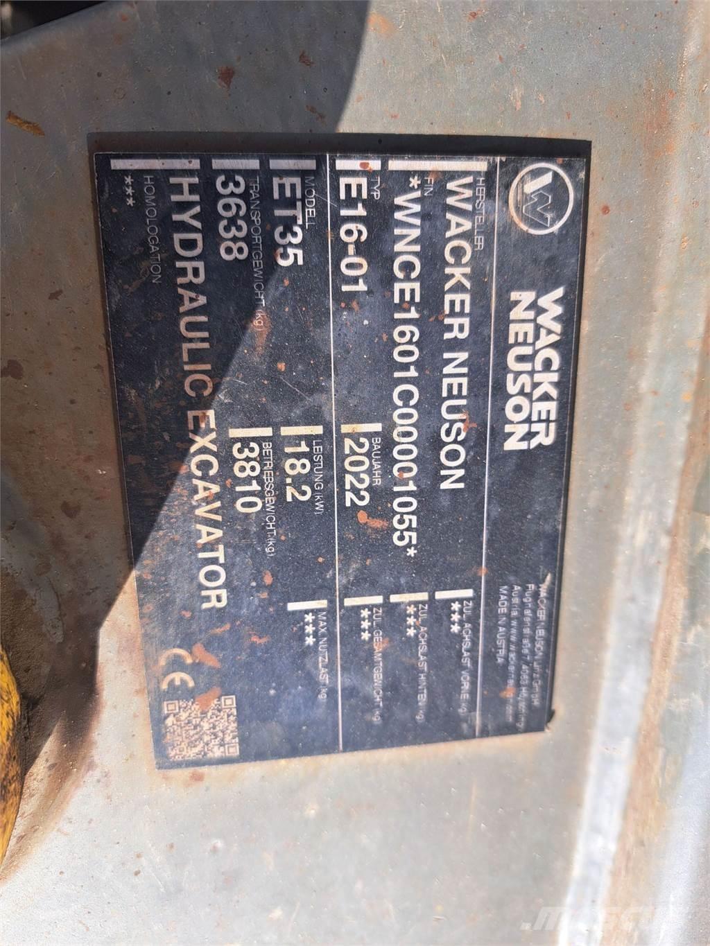 Wacker Neuson ET35 Excavadoras de cadenas