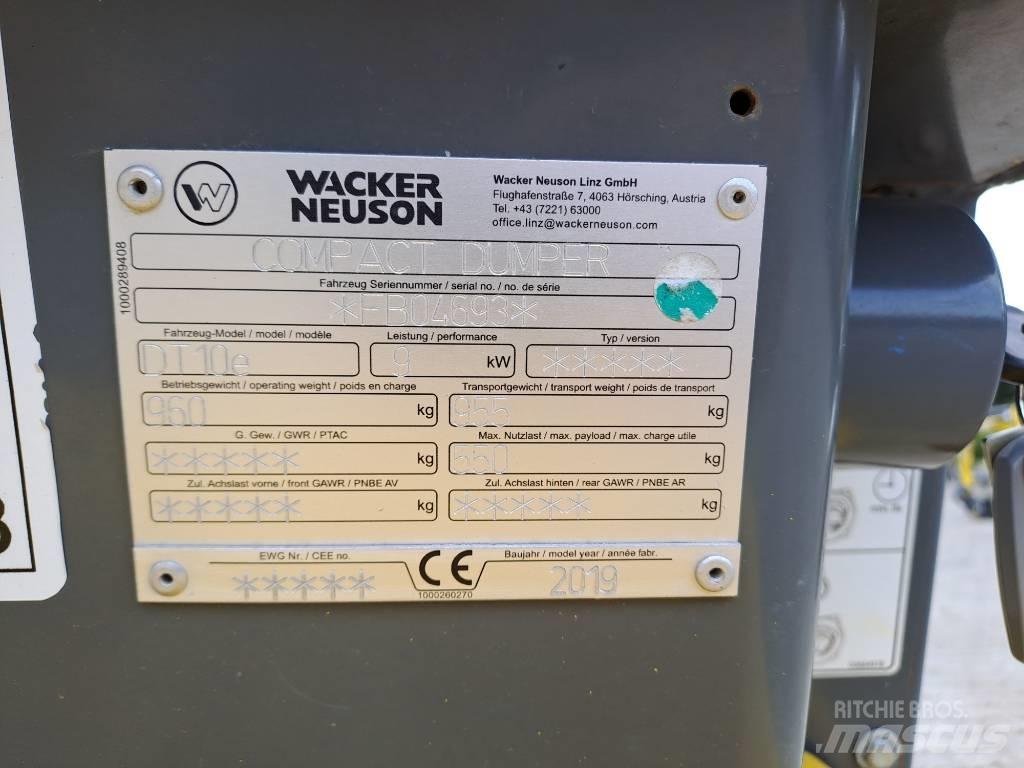 Wacker Neuson DT10e Dúmpers sobre orugas