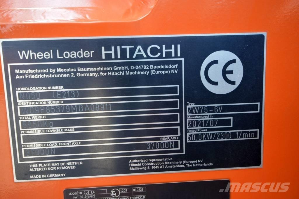 Hitachi ZW 75-6 Cargadoras sobre ruedas