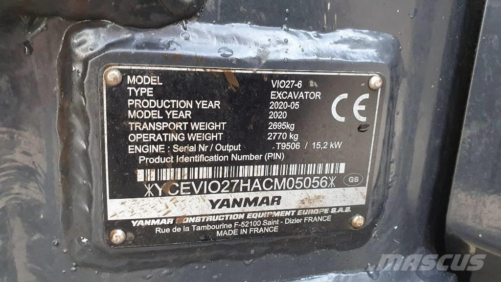 Yanmar VIO 27-6 Mini excavadoras < 7t