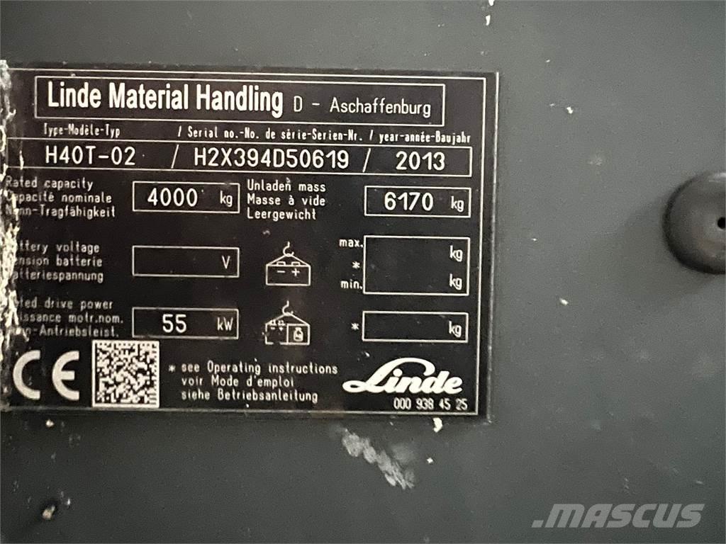 Linde H40T-02 Carretillas LPG