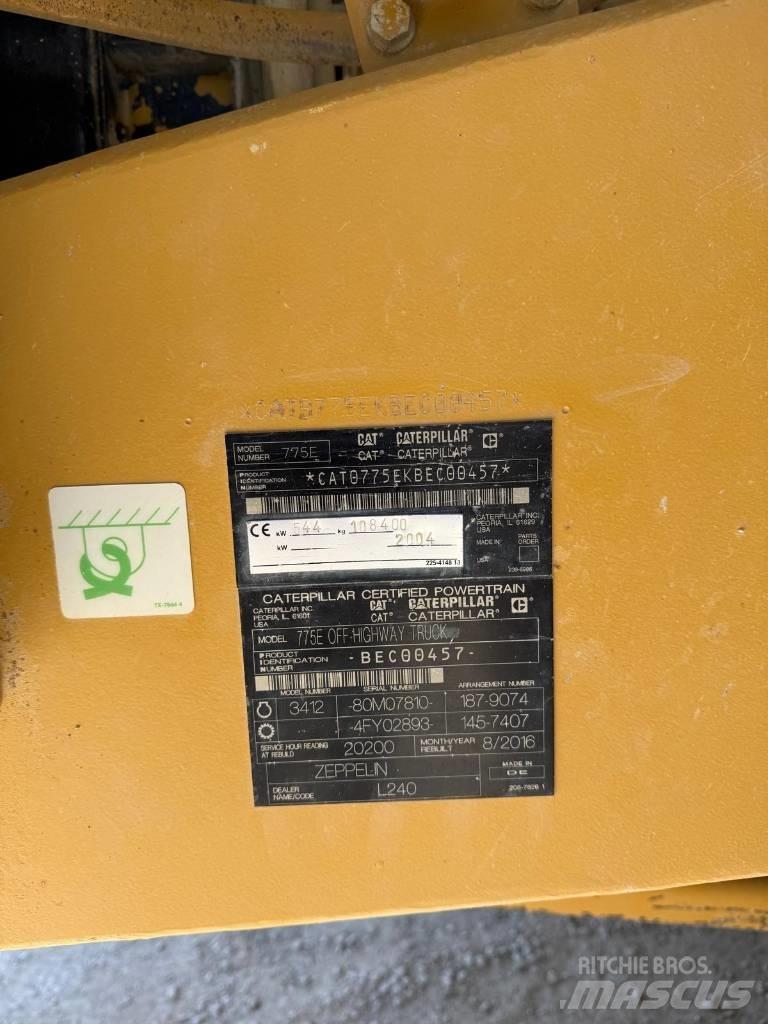 CAT 775 E Dúmpers rígidos
