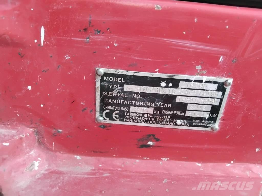 Takeuchi TB290 Mini excavadoras < 7t
