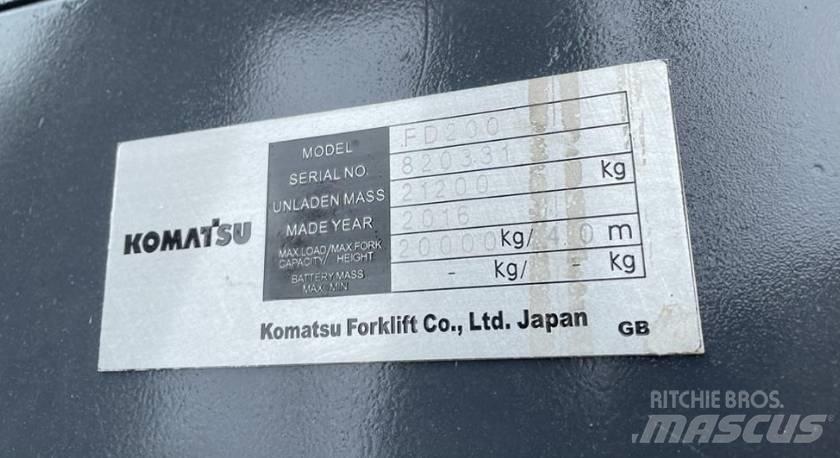 Komatsu 20 ton Carretillas diesel