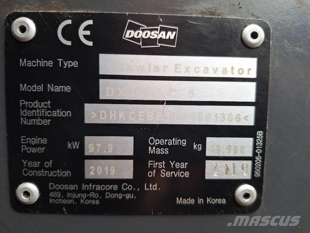 Doosan DX 180 -5 Excavadoras de cadenas