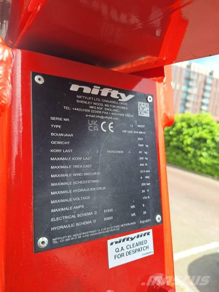 Niftylift HR 12 D E Plataforma de trabajo articulada