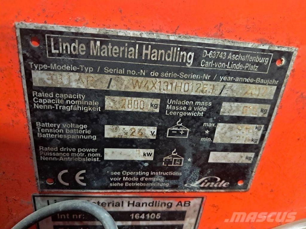 Linde T30 Transpaletas Electricas