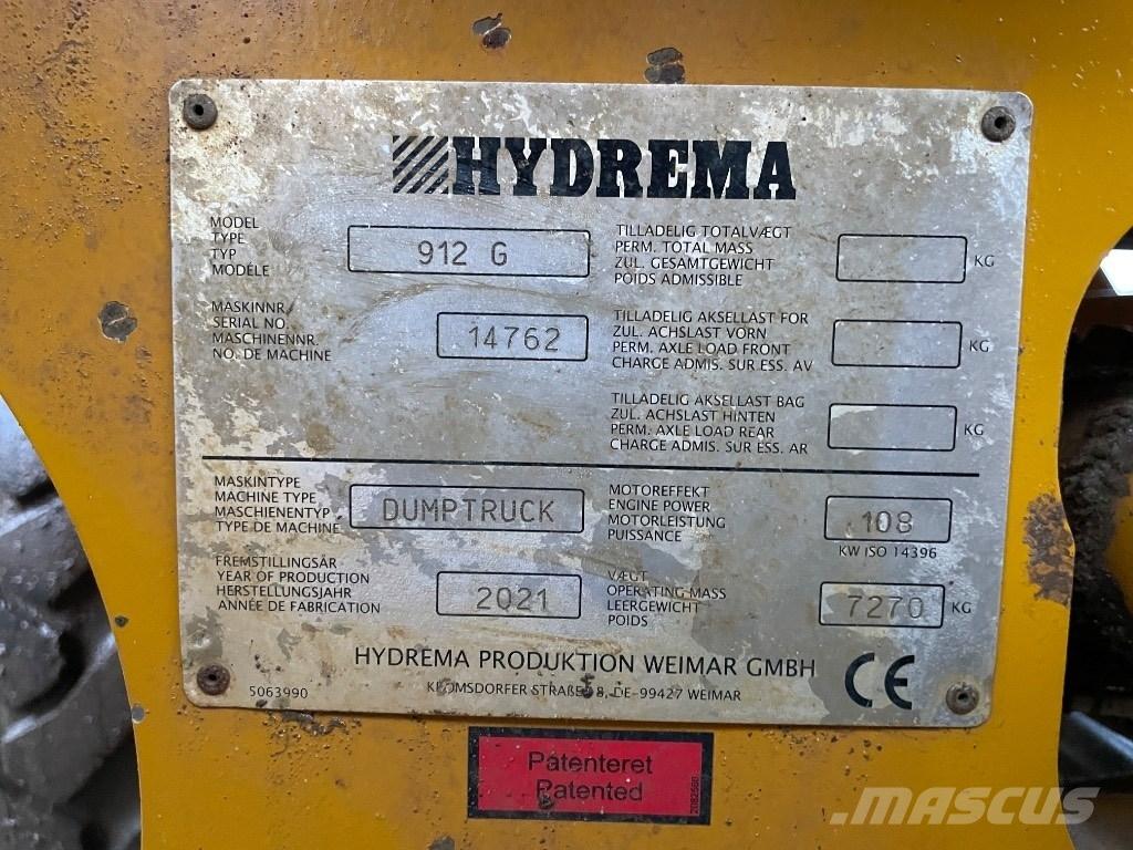 Hydrema 912 G Dúmpers articulados